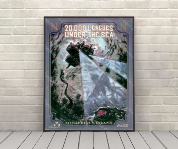 20,000 Leagues Under the Sea Poster Mysterious Island Poster Disney Seas Poster