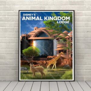 Animal Kingdom Lodge Poster Disney Attraction Posters