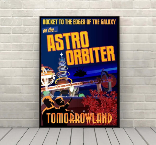 Astro Orbiter Disney Attraction Poster Tomorrowland