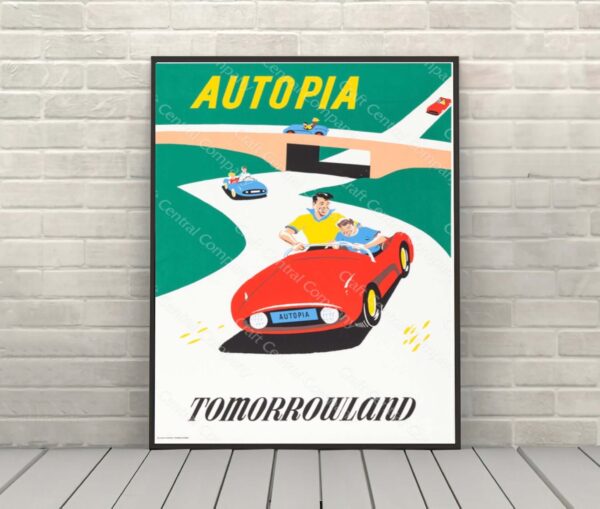 Autopia Poster Disney Tomorrowland Attraction Poster
