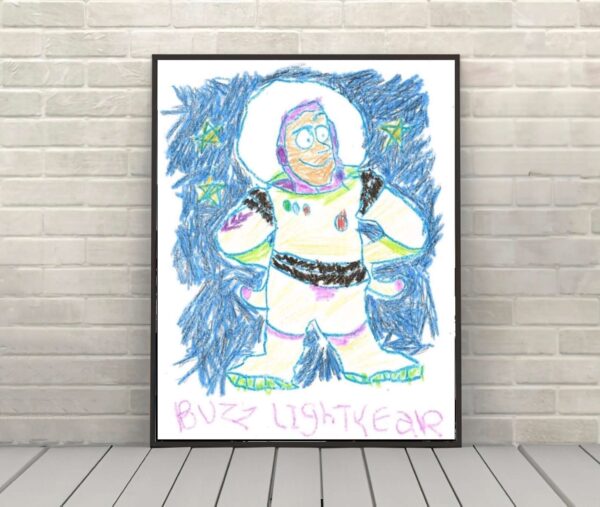 Buzz Lightyear Poster Disney Toy Story Andy's Drawing