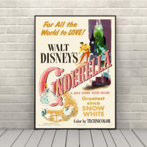 Walt Disney Cinderella Vintage Movie Poster