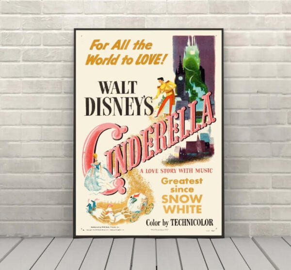 Walt Disney Cinderella Vintage Movie Poster