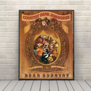 Country Bear Jamboree Bear Country Disney Attraction Poster