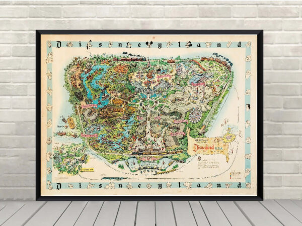 Vintage Disneyland Map Migic Kingdom Map