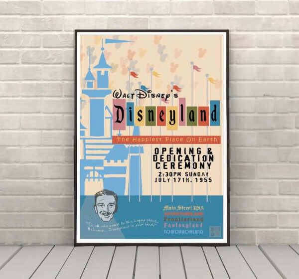 Disneyland Opening Day Attraction Poster