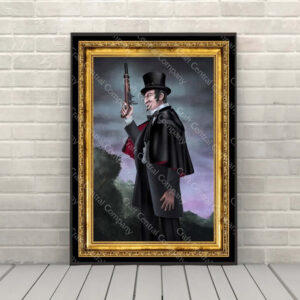 Haunted Mansion Dueling Ghosts Poster Vintage Disney Attraction Poster