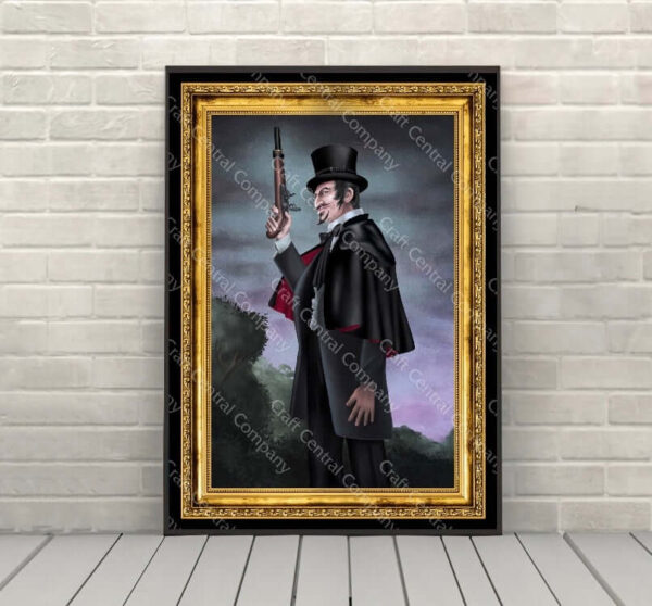 Haunted Mansion Dueling Ghosts Poster Vintage Disney Attraction Poster