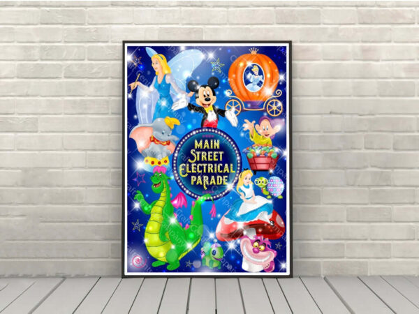 Main Street Electrical Parade Poster Vintage Disney Attraction Poster