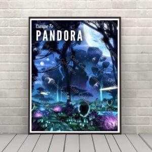 Pandora Poster Disney Attraction Poster Avatar Flight of Passage Poster Animal Kingdom Escape to Pandora Poster Travel Poster