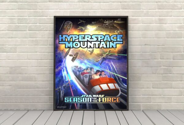 Hyperspace Mountain Poster Disney Attraction Poster Tomorrowland