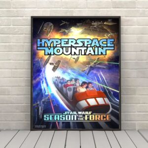 Hyperspace Mountain Poster Disney Attraction Poster Tomorrowland