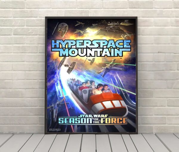 Hyperspace Mountain Poster Disney Attraction Poster Tomorrowland