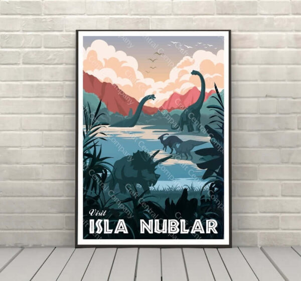 Jurassic Park Visit Isla Nublar Poster