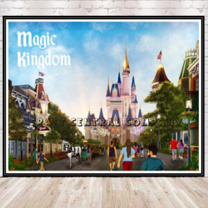 Magic Kingdom Poster Disney Main Street Attraction Poster