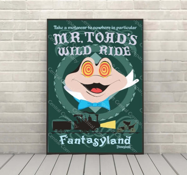Mr. Toad's Wild Ride Disney Attraction Poster