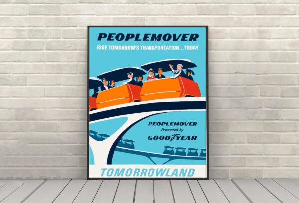 Peoplemover Poster Disney Attraction Poster Tomorrowland Disney World