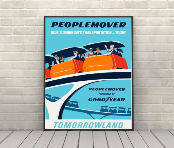 Peoplemover Poster Disney Attraction Poster Tomorrowland