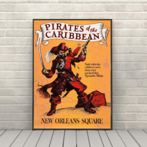 Pirates of the Caribbean Disney Attraction Poster