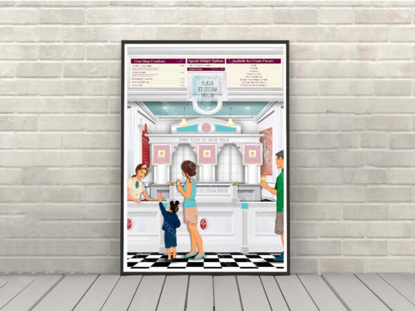 Disney Plaza Ice Cream Parlor Poster