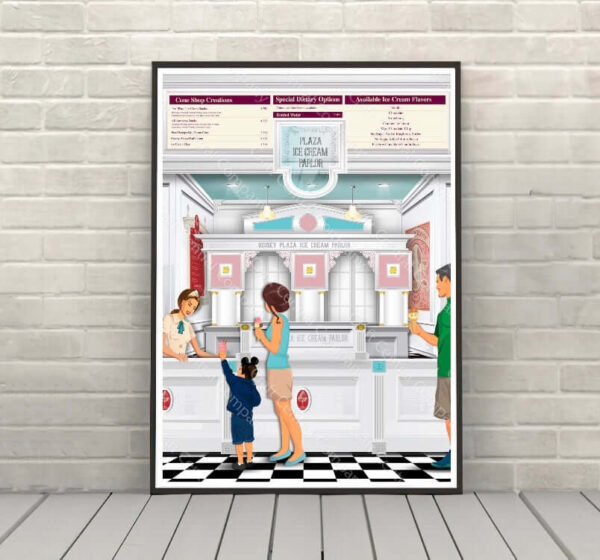 Disney Plaza Ice Cream Parlor Poster