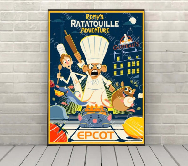 Ratatoille Poster Epcot Disney Attraction Poster
