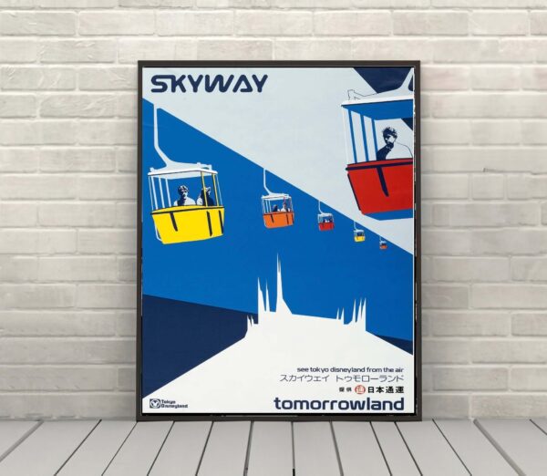 Skyway tomorrowland Tokyo Disneyland attraction poster
