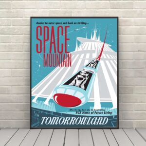Space Mountain Poster Disney Attraction Posters Tomorrowland Poster
