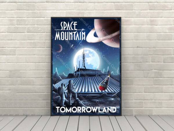 Space Mountain Poster Vintage Disney Posters