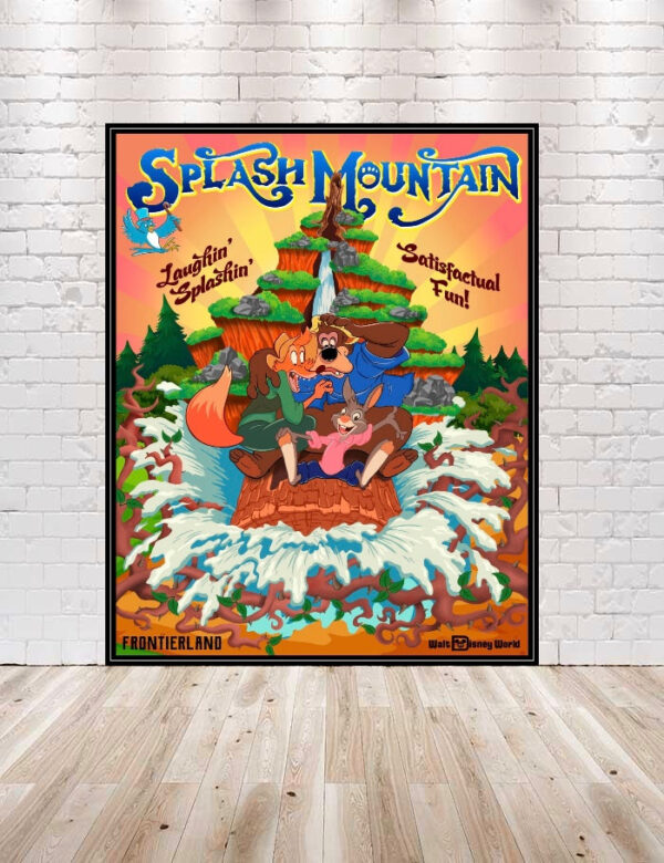 Splash Mountain Frontierland Disney Attraction Poster