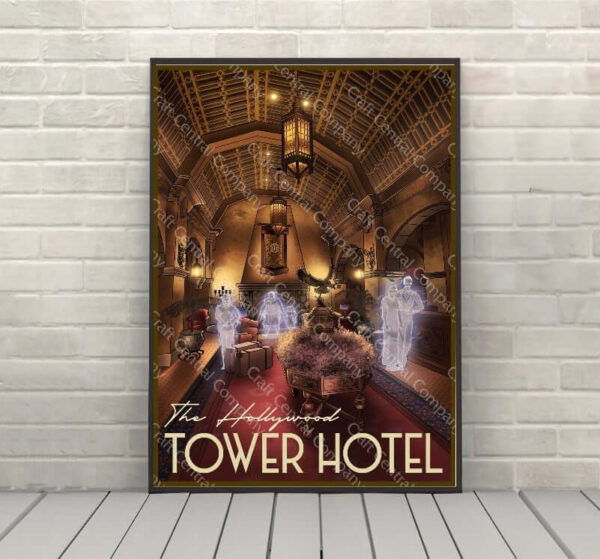 The Hollywood Tower of Terror Ghost Lobby Poster