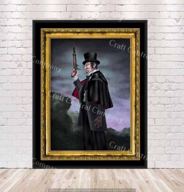 Haunted Mansion Dueling Ghosts Poster Vintage Disney Attraction Poster