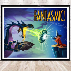 Fantasmic Poster Vintage Disney Poster Hollywood Studios Poster Disney World Poster Disney Attraction Poster Disneyland Poster Mickey Mouse