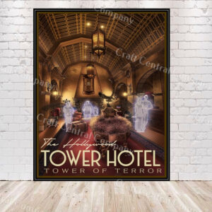 Tower of Terror Disney Attraction Poster Hollywood Tower Hotel