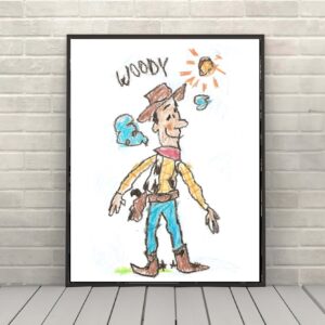 Disney Toy Story Woody Drawing Poster Andy