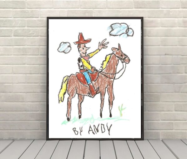 Disney Toy Story Woody Drawing  Poster