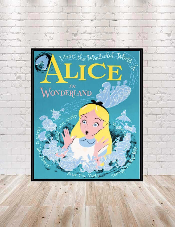 Alice in Wonderland POSTER Disney Attraction Poster Disney Poster Vintage Disney World Poster Movie Poster Classic Disney Movie Poster