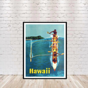 Hawaiii Poster Fly to Hawaii Poster Sizes 8x10 11x14 13x19, 16x20 18x24 Surfing Poster Beach poster Sunrise Poster Beautiful Poster Waves