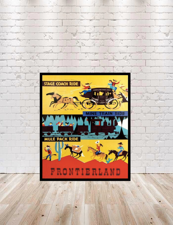 Frontierland Poster Vintage Disney Poster Sizes 8x10, 11x14, 13x19, 16x20 18x24 Mule Ride Poster Disney World Poster Stage Couch Ride Poster