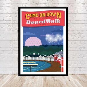 BoardWalk Resort Poster Boardwalk hotel poster Vintage Disney Poster Attraction Poster Disney World Poster Disney Hotel Poster Epcot Poster