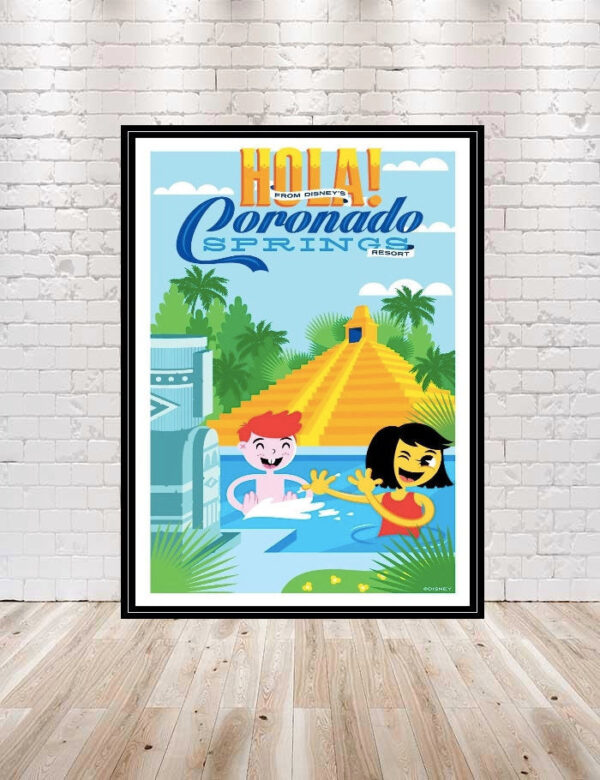 Coronado Springs Resort POSTER Coronado Springs hotel poster Vintage Disney Poster 8x10, 11x14 13x19 Disney World Poster Disney Hotel Poster