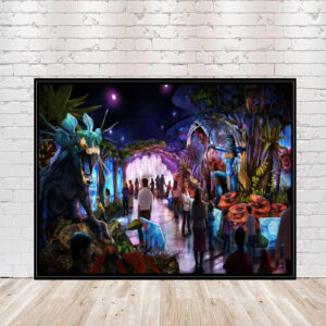 Pandora Poster Vintage Disney Poster D23 Poster Animal Kingdom Avatar Poster Escape to Pandora Vintage Poster Bioluminescent World Poster