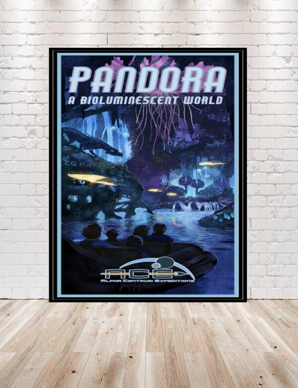 Animal Kingdom Avatar Vintage Pandora A Bioluminescent World Poster