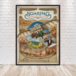 Soarin Poster Soaring Fantastic Flight Attraction Poster Vintage Epcot Poster Disney Poster Disney World Posters Tokyo Disneyland Poster