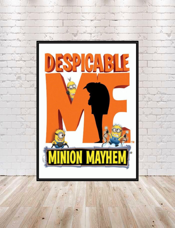 Despicable Me Minion Mayhem Poster Despicable Me poster Universal Studios Poster 8x10, 11x14 13x19 16x20 18x24 Vintage Classic Movie Poster