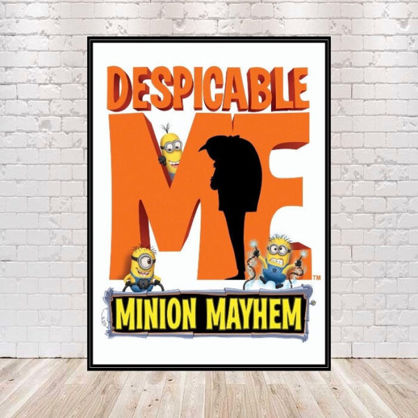 Despicable Me Minion Mayhem Poster Despicable Me poster Universal Studios Poster 8x10, 11x14 13x19 16x20 18x24 Vintage Classic Movie Poster