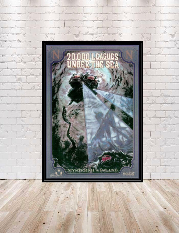 20,000 Leagues Under the Sea Poster Vintage Disney Poster Disney World Poster Disney Sea Poster Tokyo Disney Poster Mysterious Island Poster