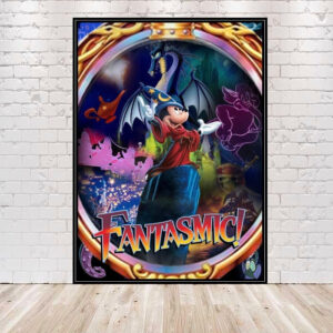 Fantasmic Poster Vintage Disney Poster Attraction Poster Hollywood Studios Poster Disney World Poster MGM Studios Disneyland Mickey Mouse