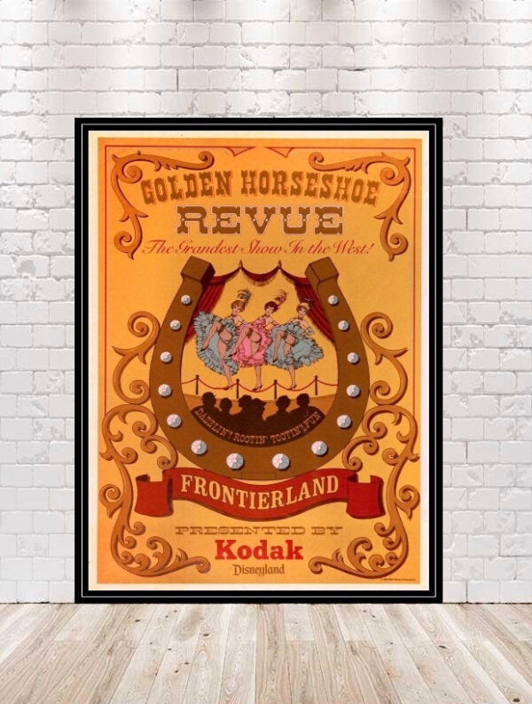 Golden Horseshoe Revue Poster Disneyland Poster Vintage Disney Poster Sizes 8x10, 11x14 13x19 16x20 18x24 Golden Horseshoe Poster Disney USA