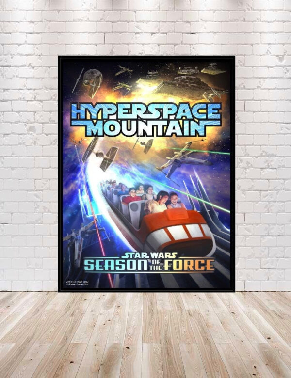 Hyperspace Mountain Poster Disney Attraction Poster Tomorrowland